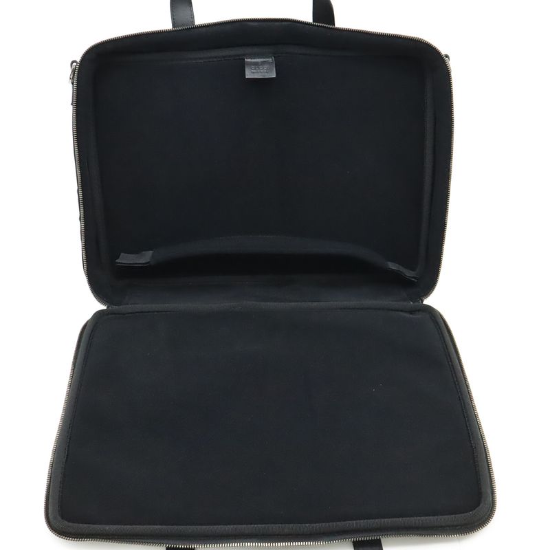 Gucci Logo Plate Business Bag Briefcase Document Purse 2way Shoulder Bag Nylon