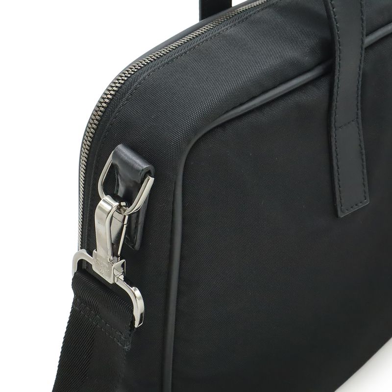 Gucci Logo Plate Business Bag Briefcase Document Purse 2way Shoulder Bag Nylon