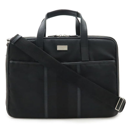 Gucci Logo Plate Business Bag Briefcase Document Purse 2way Shoulder Bag Nylon