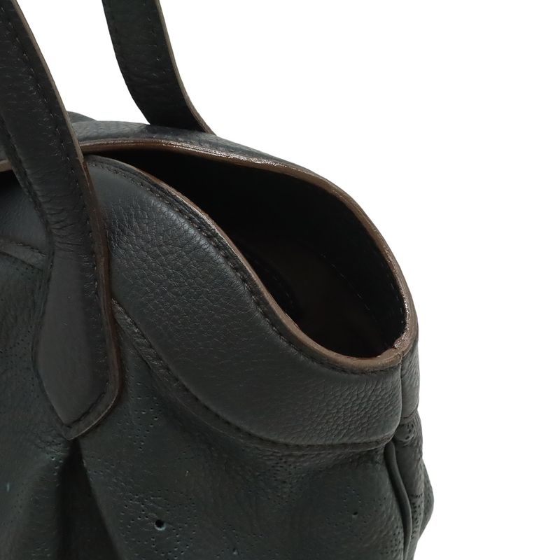 Louis Vuitton Monogram Mahina Sealth PM Handbag Tote Bag Noir Black Gold