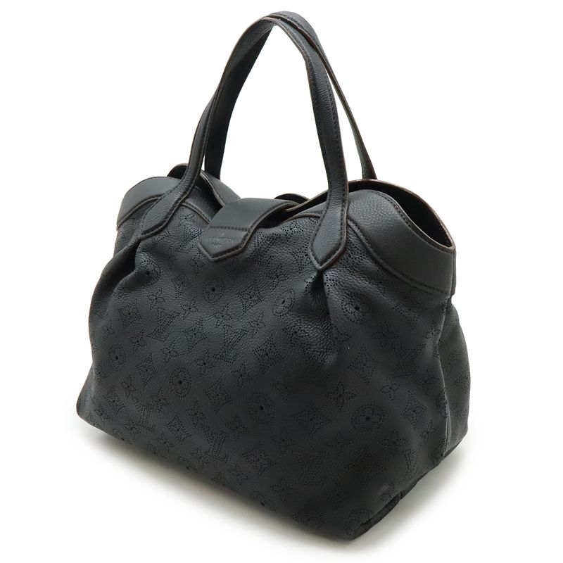 Louis Vuitton Monogram Mahina Sealth PM Handbag Tote Bag Noir Black Gold