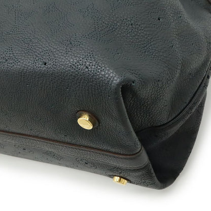 Louis Vuitton Monogram Mahina Sealth PM Handbag Tote Bag Noir Black Gold