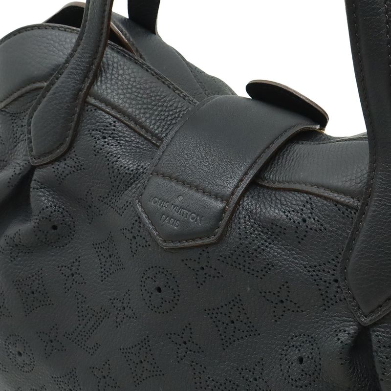 Louis Vuitton Monogram Mahina Sealth PM Handbag Tote Bag Noir Black Gold