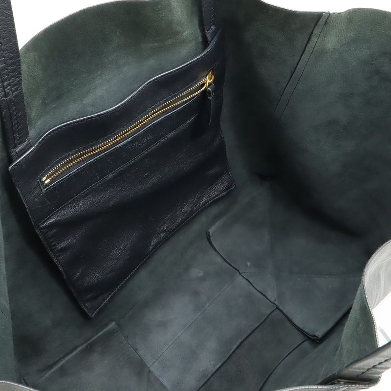 Celine Horizontal Cabas Tote Large Tote Shoulder Bag Leather Black