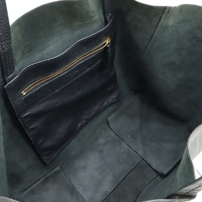 Celine Horizontal Cabas Tote Large Tote Shoulder Bag Leather Black