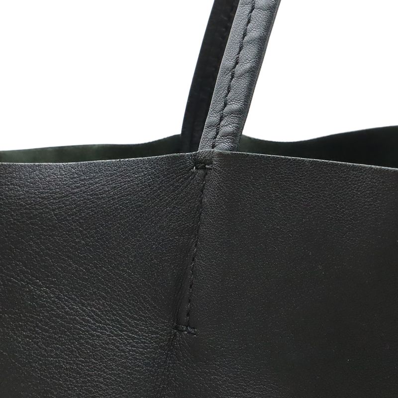 Celine Horizontal Cabas Tote Large Tote Shoulder Bag Leather Black