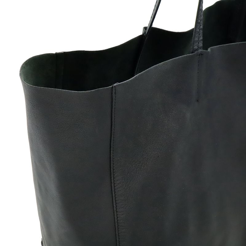 Celine Horizontal Cabas Tote Large Tote Shoulder Bag Leather Black