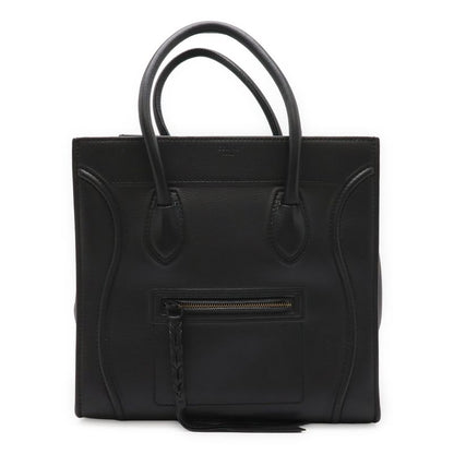 Celine Luggage Phantom Handbag Tote Leather Black Hardware