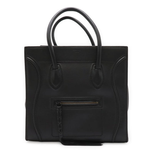 Celine Luggage Phantom Handbag Tote Leather Black Hardware