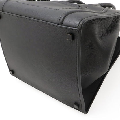 Celine Luggage Phantom Handbag Tote Leather Black Hardware