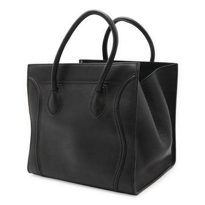Celine Luggage Phantom Handbag Tote Leather Black Hardware