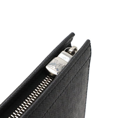 Louis Vuitton Taiga Pochette Voyage MM Second Bag Clutch Bag Calf Leather Noir