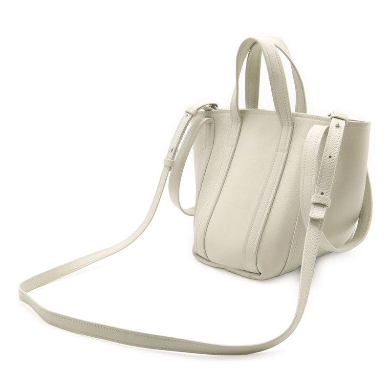 Balenciaga Everyday XS North South Tote Bag 2way Shoulder Bag Leather Off White