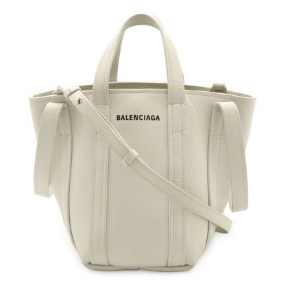 Balenciaga Everyday XS North South Tote Bag 2way Shoulder Bag Leather Off White