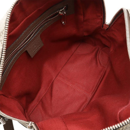 Gucci GG Supreme Shoulder Bag Crossbody PVC Leather Studded Beige Brown Dark