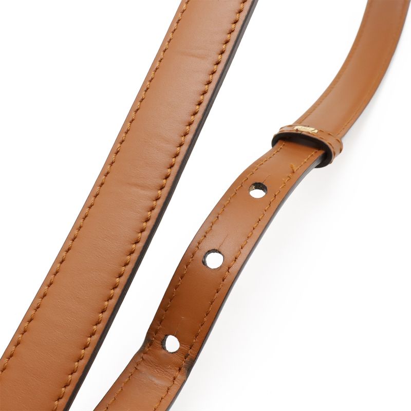 Fendi Sunshine Small Handbag 2way Shoulder Bag Leather Brown Gold Hardware