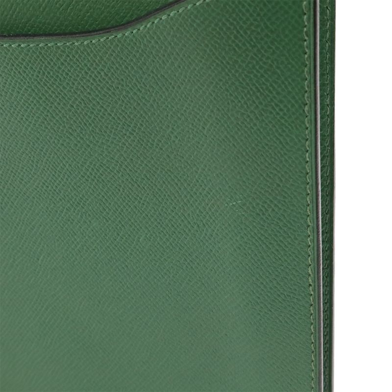 Hermes Kirius Second Bag Clutch Bag Business Bag Courchevel Leather Green Gold
