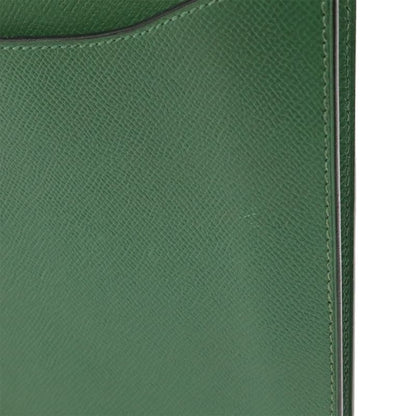 Hermes Kirius Second Bag Clutch Bag Business Bag Courchevel Leather Green Gold