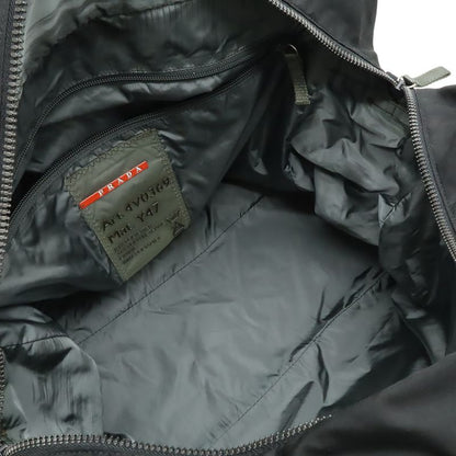 Prada Sport Line Boston Bag Travel Purse Travel Bag Nylon Nero Black Gray 4v0369