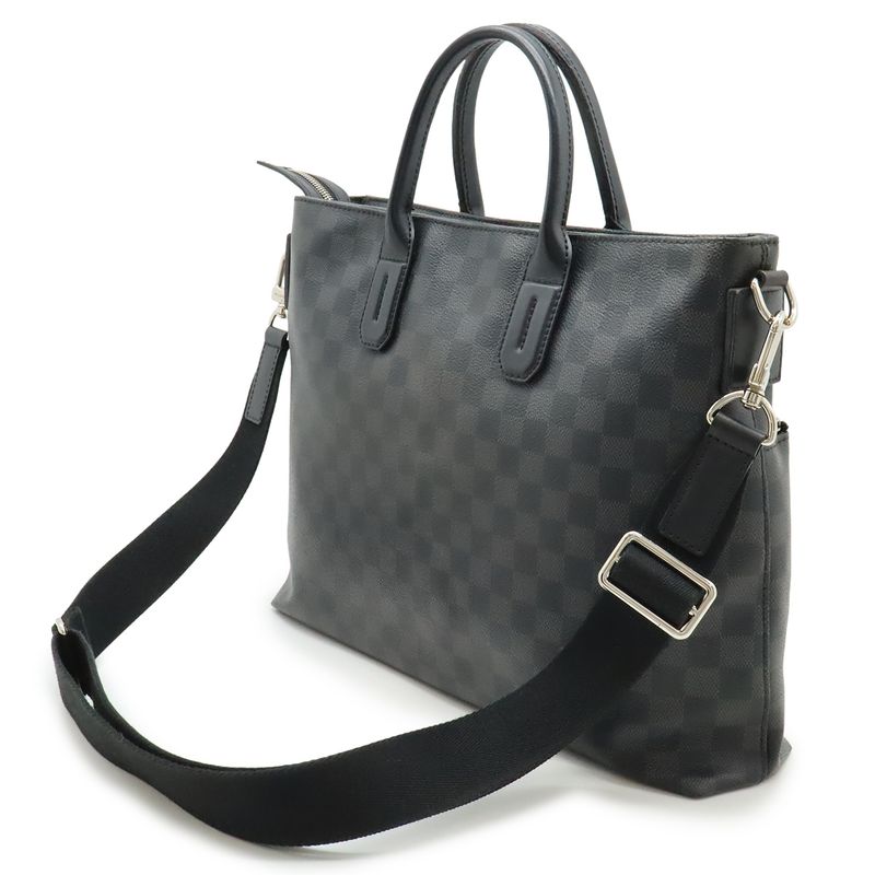 Louis Vuitton Damier Graphite 7dw Briefcase Business Bag Document Purse 2way