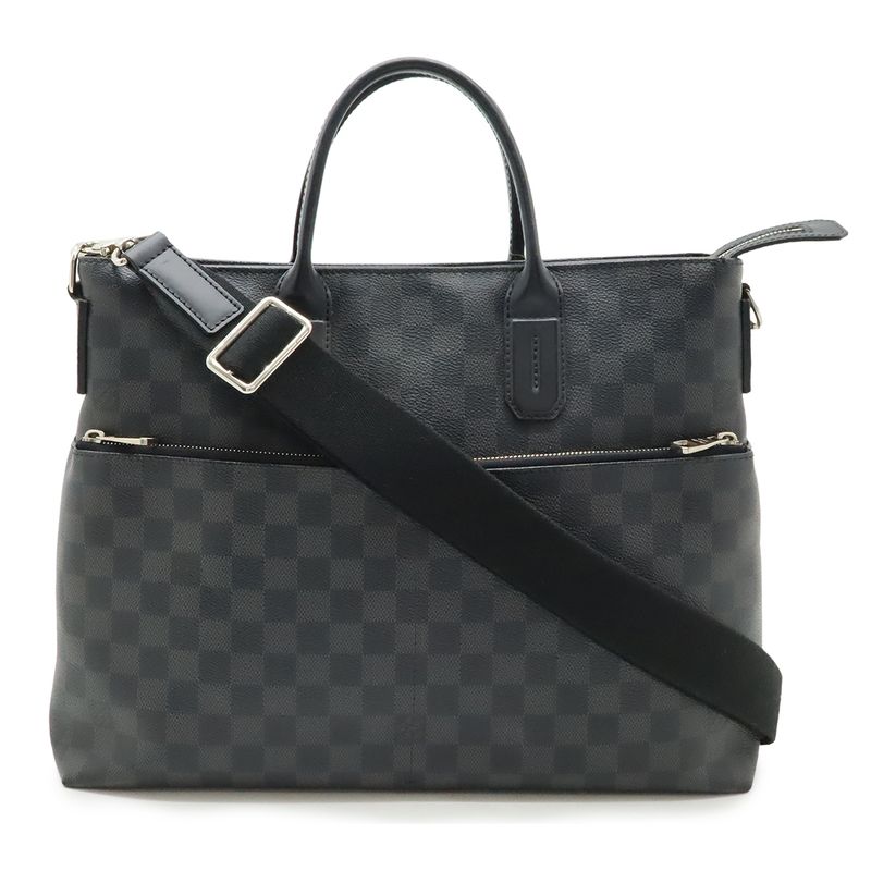 Louis Vuitton Damier Graphite 7dw Briefcase Business Bag Document Purse 2way