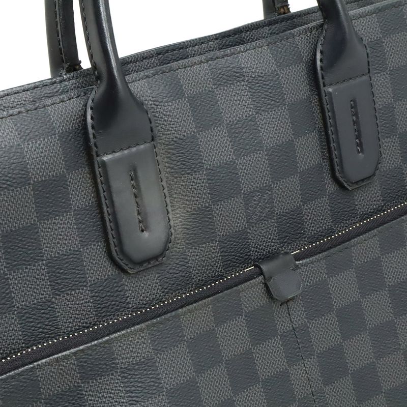 Louis Vuitton Damier Graphite 7dw Briefcase Business Bag Document Purse 2way