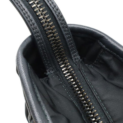 Prada Triangle Logo Tote Bag 2way Shoulder Bag Crossbody Nylon Leather Black