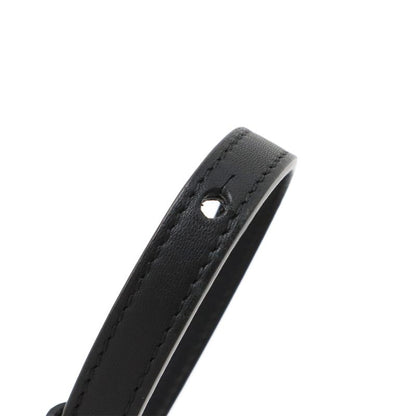 Celine Trio Large Shoulder Bag Pochette Crossbody Pouch Leather Black Silver