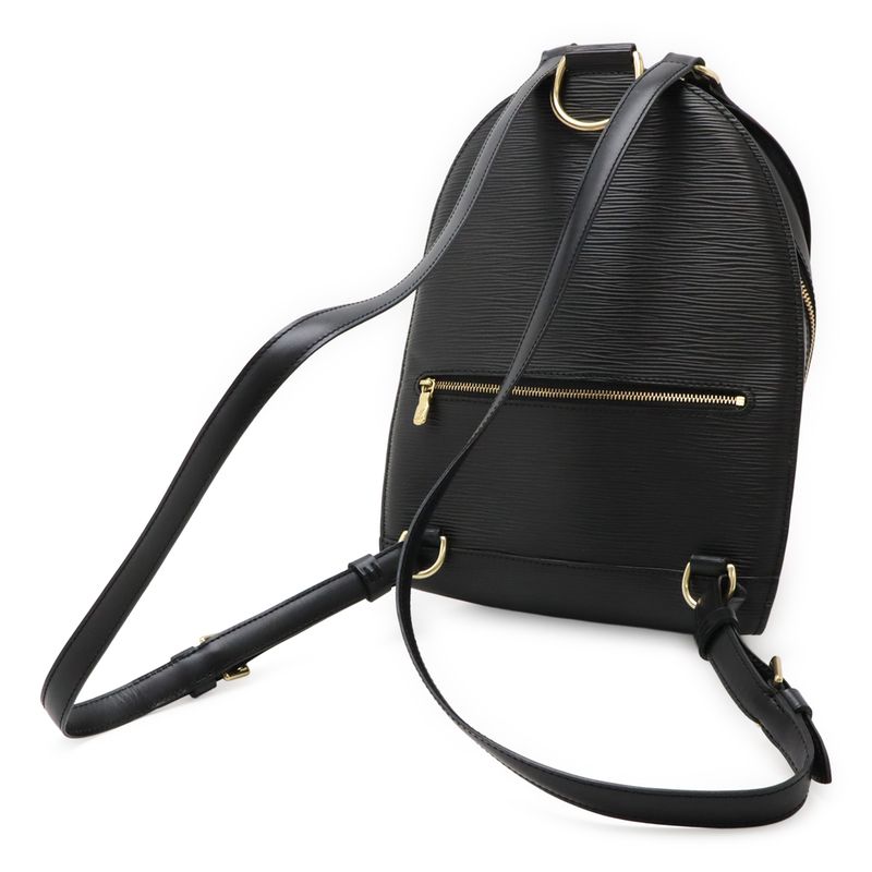Louis Vuitton Epi Mabillon Backpack Sac Backpack Shoulder Bag Leather Noir