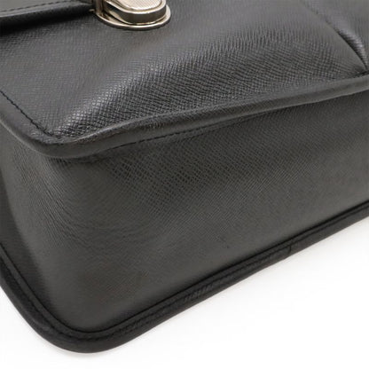 Louis Vuitton Taiga Alexei Shoulder Bag Crossbody Ardoise Black Silver Hardware