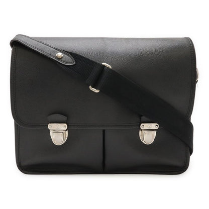 Louis Vuitton Taiga Alexei Shoulder Bag Crossbody Ardoise Black Silver Hardware