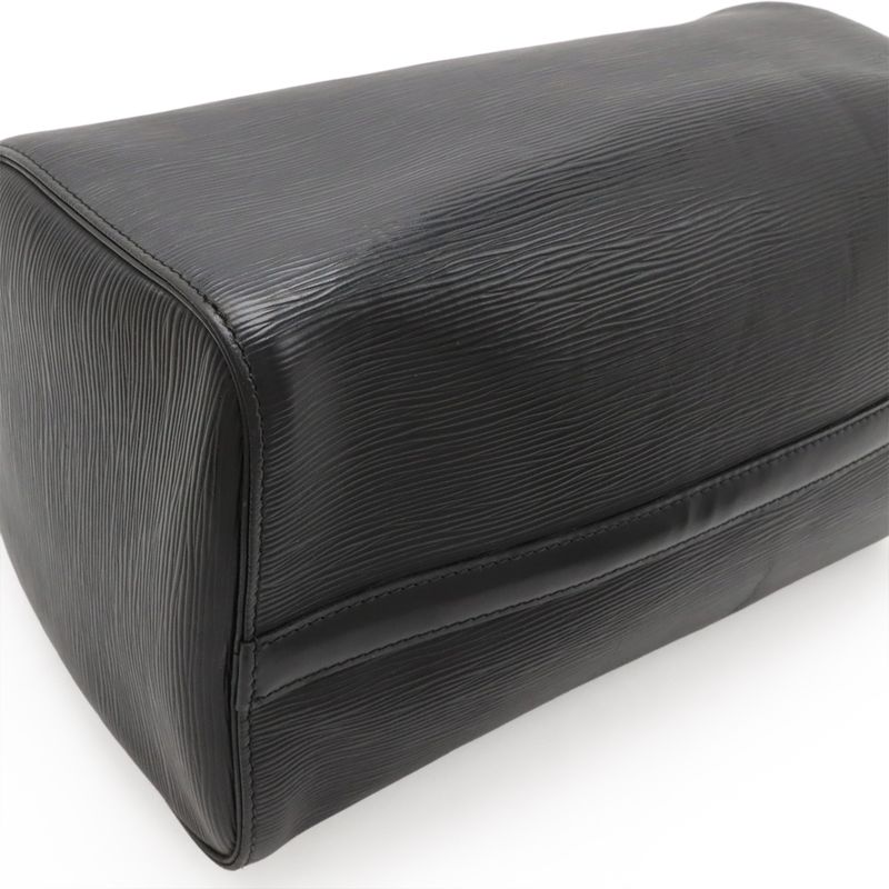 Louis Vuitton Epi Speedy 30 Handbag Mini Boston Bag Leather Noir Black Gold