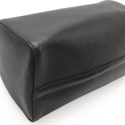 Louis Vuitton Epi Speedy 30 Handbag Mini Boston Bag Leather Noir Black Gold