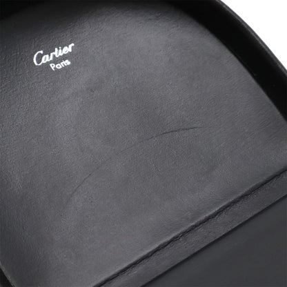Cartier Pasha de Cartier Coin Case Coin Purse Leather Black Silver Hardware