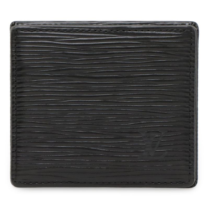 Louis Vuitton Epi Porte Monet Boite Coin Case Coin Purse Square Shape Leather