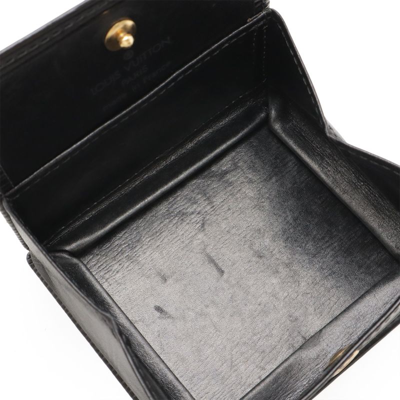 Louis Vuitton Epi Porte Monet Boite Coin Case Coin Purse Square Shape Leather