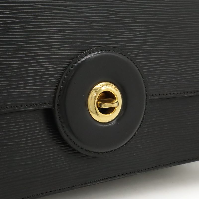 Louis Vuitton Epi Free Run Shoulder Bag Pochette Leather Noir Black Gold