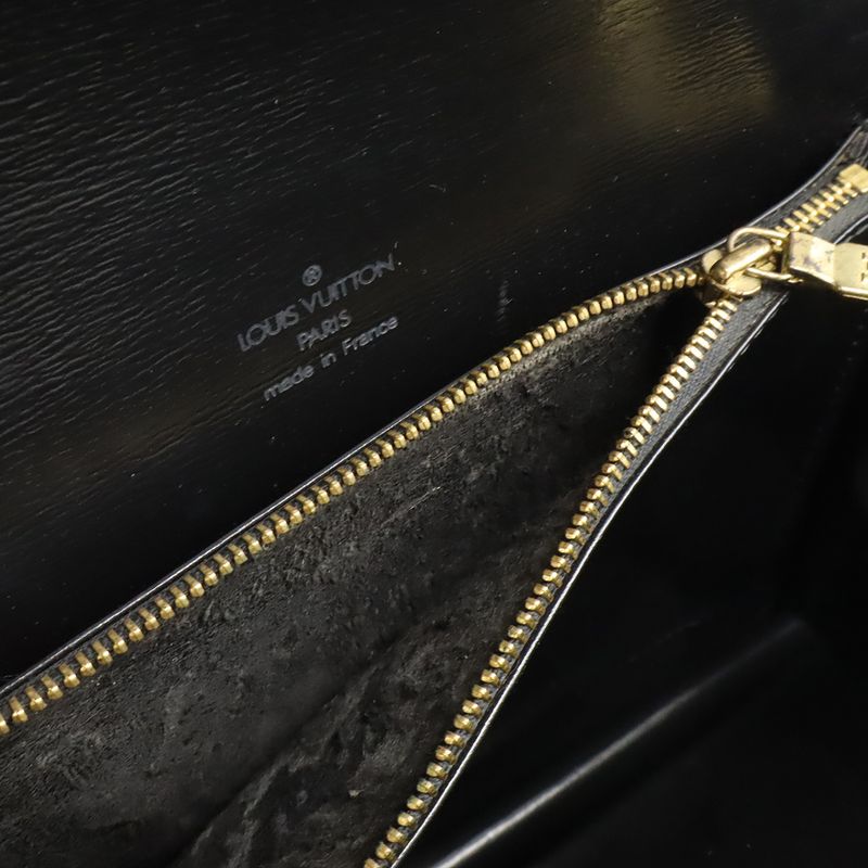 Louis Vuitton Epi Free Run Shoulder Bag Pochette Leather Noir Black Gold