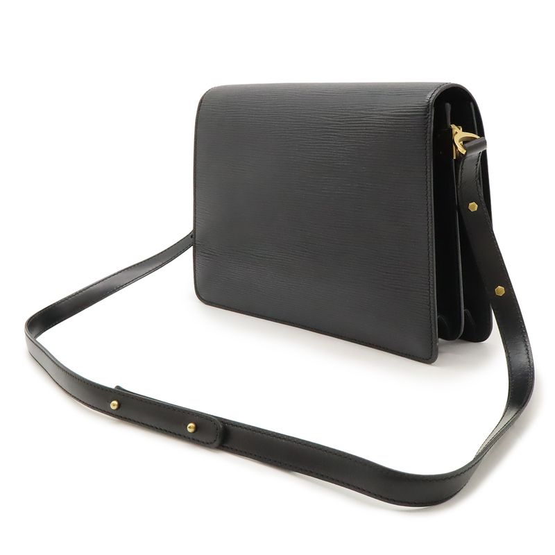 Louis Vuitton Epi Free Run Shoulder Bag Pochette Leather Noir Black Gold