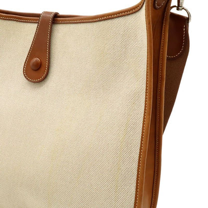 Hermes Evelyn I Evelyn 1 GM Shoulder Bag Shoulder Toile Ash Leather Natural