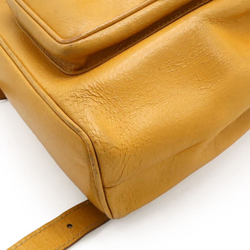 Gucci Bamboo Backpack Sac Backpack Shoulder Bag Leather Beige Light Brown 003