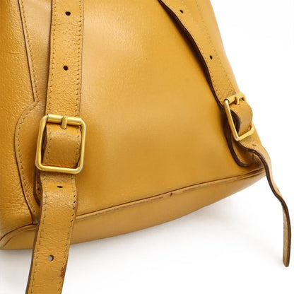 Gucci Bamboo Backpack Sac Backpack Shoulder Bag Leather Beige Light Brown 003