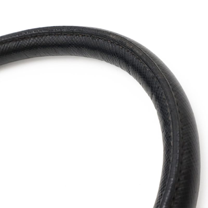 Prada Gather Tote Large Tote Handbag Leather Nero Black Gold Hardware Bn1232