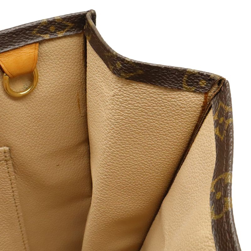 Louis Vuitton Monogram Sac Pla Tote Handbag Shopping Bag Business Bag Square