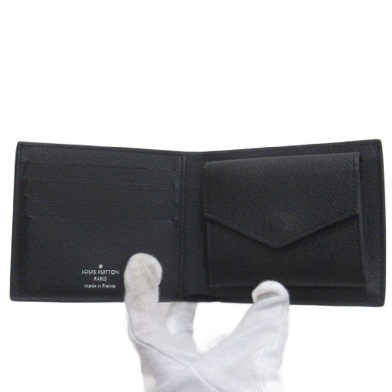 Louis Vuitton Damier Graphite Portefeuille Marco NM Fold Wallet N63336 Gray