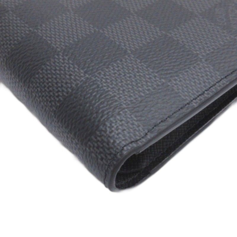 Louis Vuitton Damier Graphite Portefeuille Marco NM Fold Wallet N63336 Gray