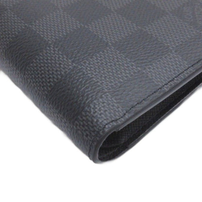 Louis Vuitton Damier Graphite Portefeuille Marco NM Fold Wallet N63336 Gray