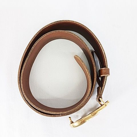 Gucci Belt GG Marmont Leather Brown Gold Color 80 32 AA