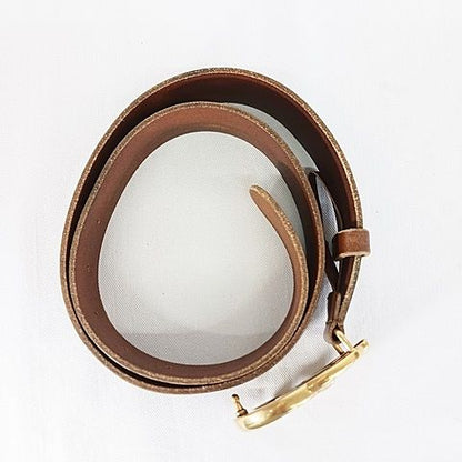 Gucci Belt GG Marmont Leather Brown Gold Color 80 32 AA