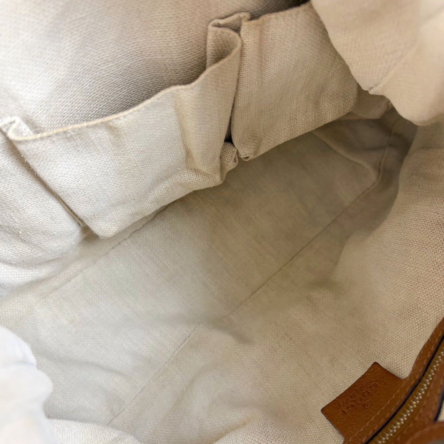 Gucci Shoulder Bag Gg Canvas 257026 Canvas Brown Tassel Charm Fringe Hobo Soho